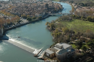 Vue aerienne chateau Laurens