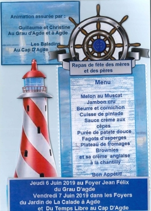 2019 - Menu Fête des Mères