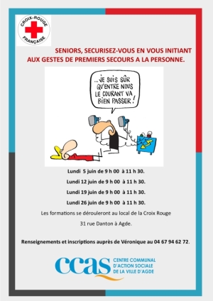 SENIORS, SECURISEZ-VOUS EN VOUS INITIANT AUX GESTES DE PREMIERS SECOURS