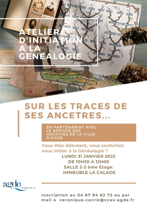 ATELIER D'INITIATION A LA GENEALOGIE