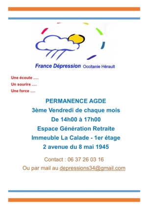 PERMANENCES FRANCE DEPRESSION