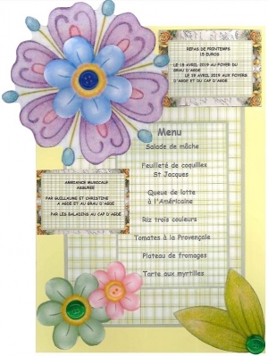 Menu fête du printemps 2019