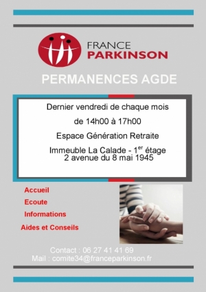 PERMANENCE FRANCE PARKINSON AGDE