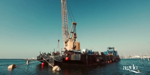 Travaux d'aménagement de l'estacade - Cap d'Agde