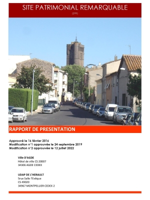 Rapport de présentation du SPR