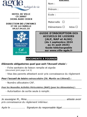 Guide d'inscription des accueils de loisirs (NAP ALP ALSH)2024-2025