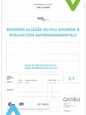 Plan de zonage B.1
