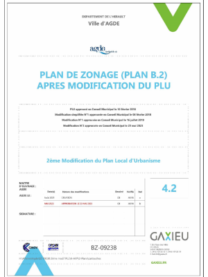 Plan de zonage (B2) - Nord Est