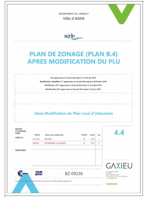 Plan de zonage (B4) - Ouest