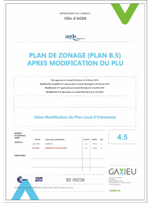 Plan de zonage (B5) - Est