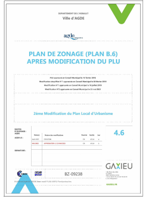 Plan de zonage (B6) - Sud Est