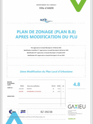 Plan de zonage (B8) - Littoral Centre