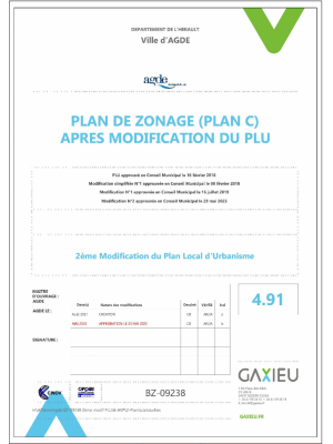 Plan de zonage (C) - Centre-ville