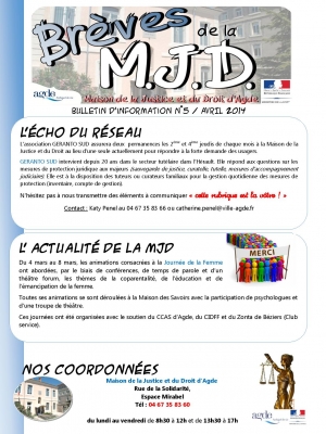 Brèves de la MJD n°5 Avril 2014