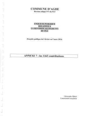 Annexe 7 du rapport du commissaire-enquêteur