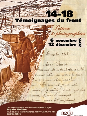 Fiche de présentation - Exposition "14-18 Témoignages du Front"