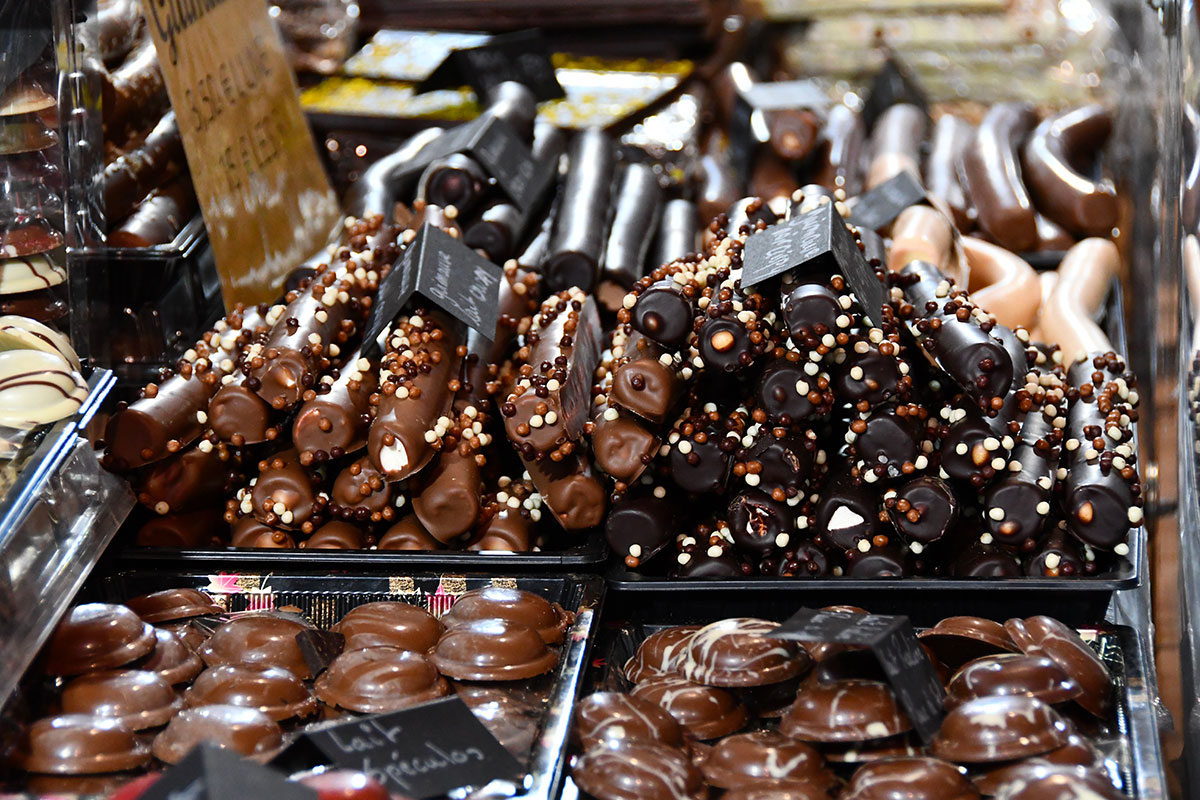 Assortiment de barres de chocolat