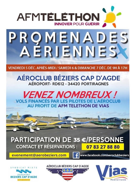 Promenades aériennes au profit du Téléthon