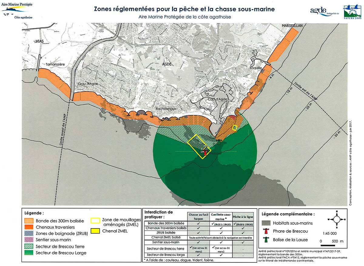 Carte pêche récréative AMP Agde 2018