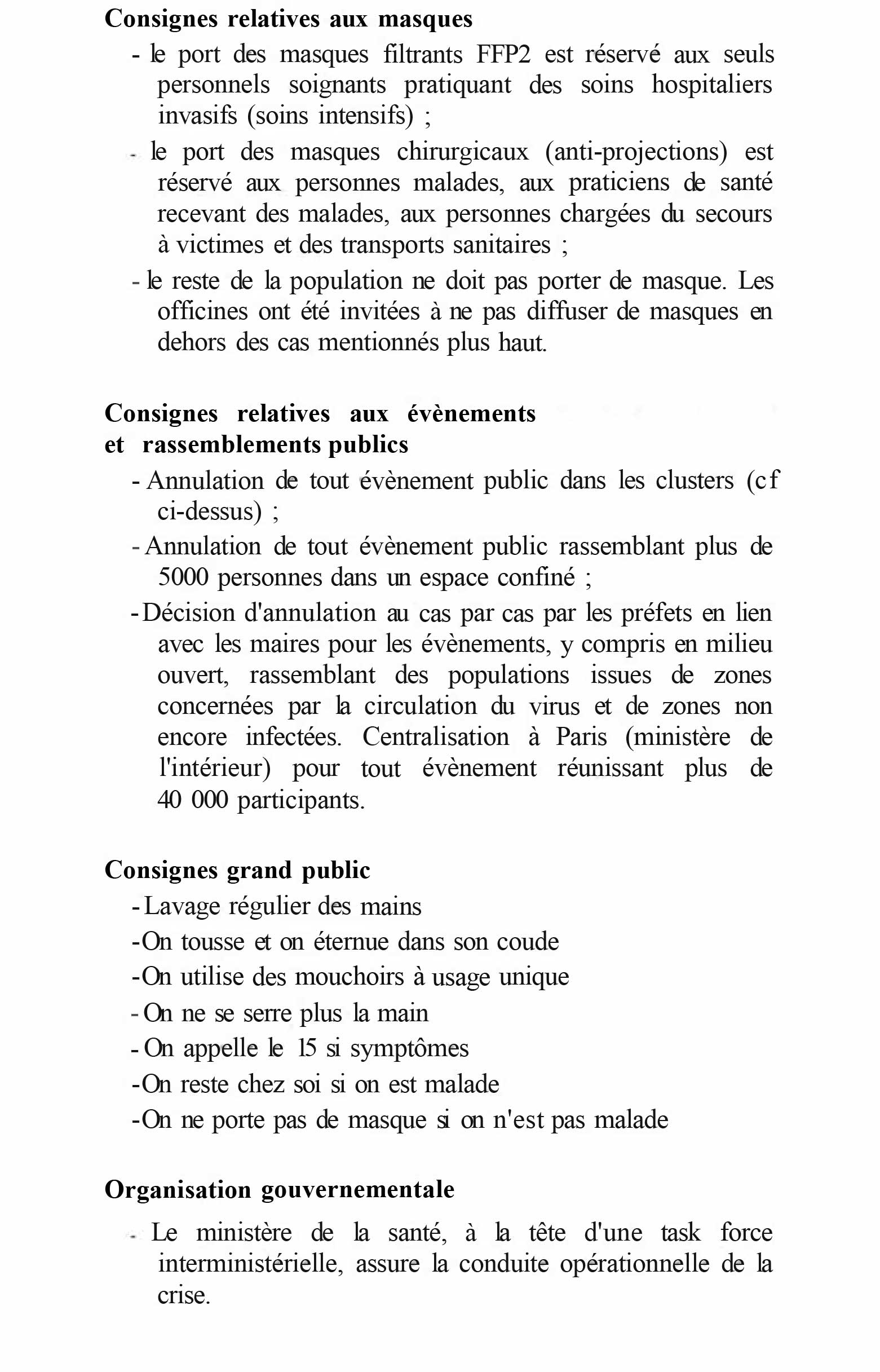 Information Coronavirus