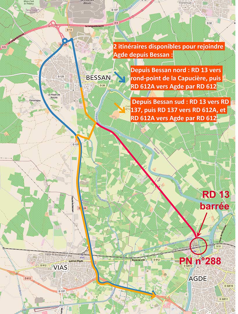 Carte déviation