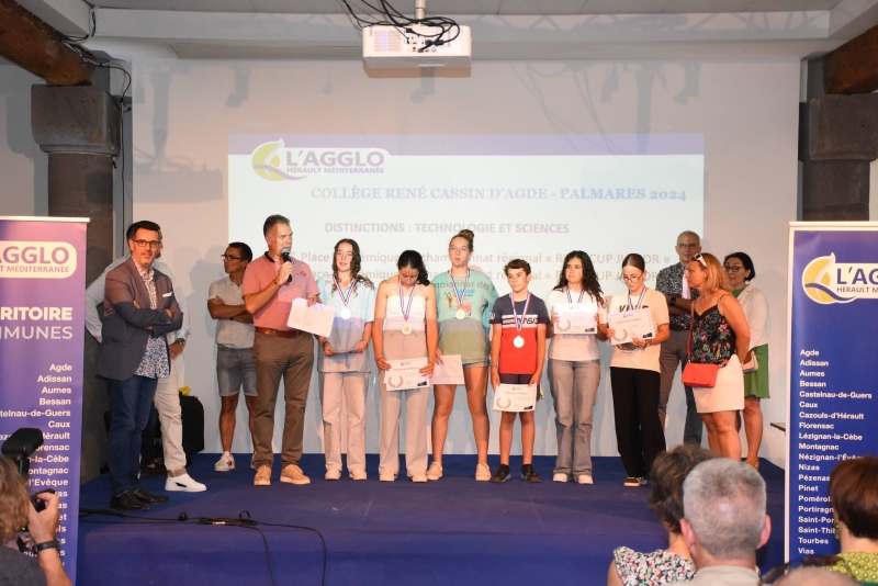 La 7ème édition de la cérémonie de mise à l'honneur des élèves des collèges et lycée d'agde distingués au cours de l'année scolaire 2023-2024