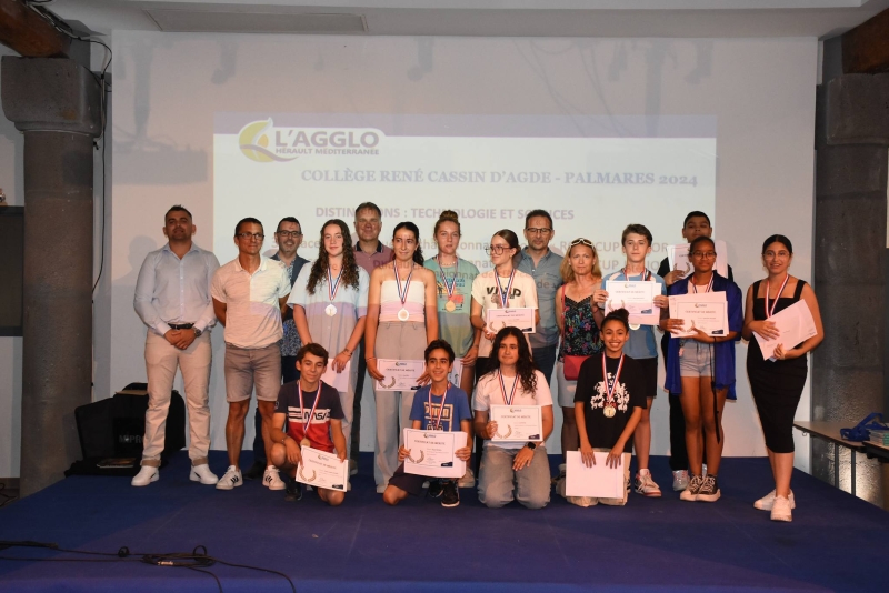 La 7ème édition de la cérémonie de mise à l'honneur des élèves des collèges et lycée d'agde distingués au cours de l'année scolaire 2023-2024