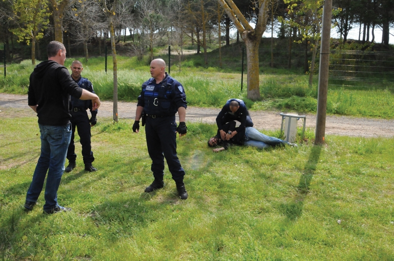 La Police Municipale déployée sur la Tamarissière pour un entraînement