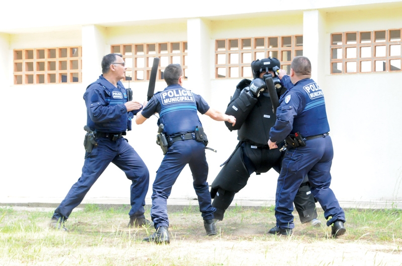 La Police Municipale déployée sur la Tamarissière pour un entraînement