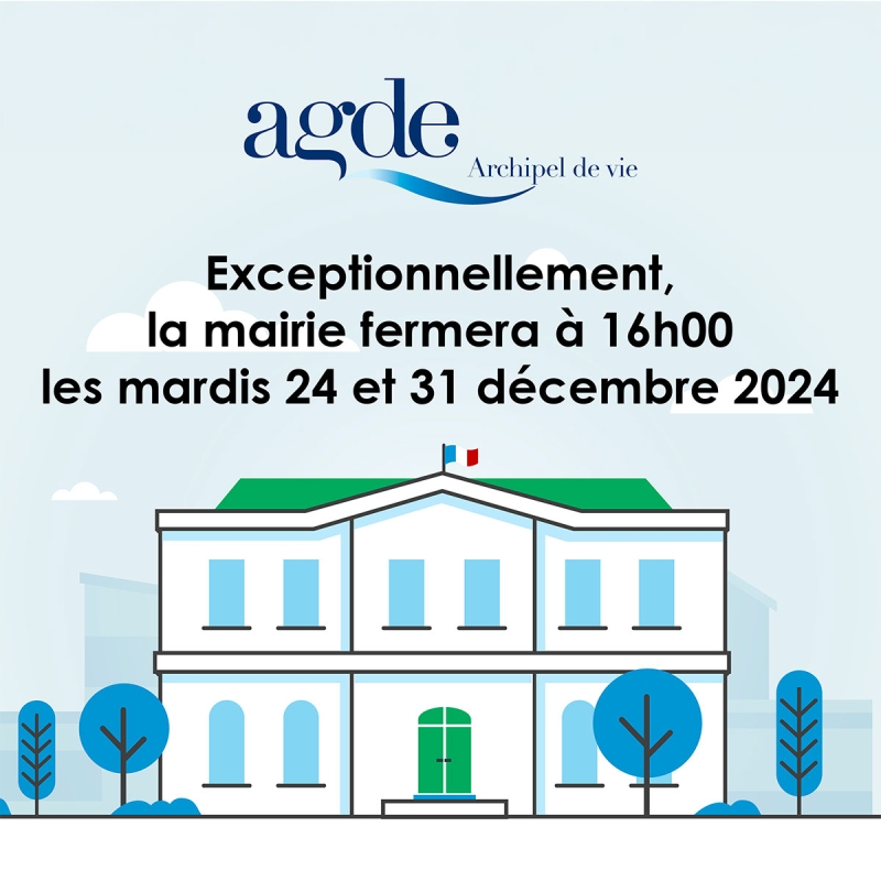 Fermeture exceptionnelle de la Mairie