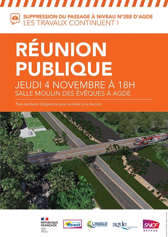 Réunion publique Jeudi 4 nov : Suppression du passage à niveau