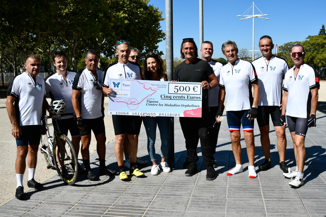 des maires de l’hérault parcourent 250 km à vélo en soutien à l’association tigana (contre les maladies orphelines)