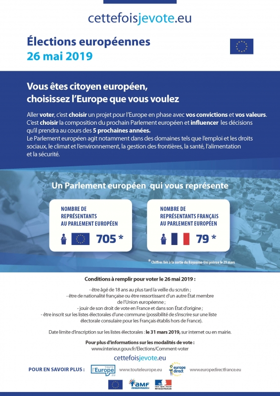 Élections Européennes dimanche 26 mai 2019