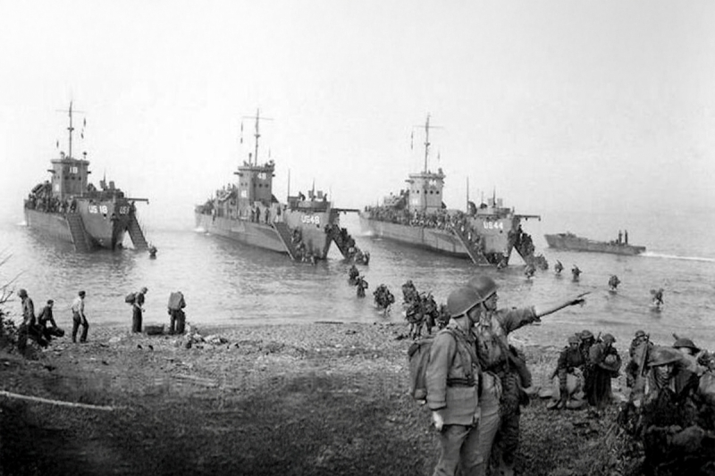 Transfert des soldats depuis les navires