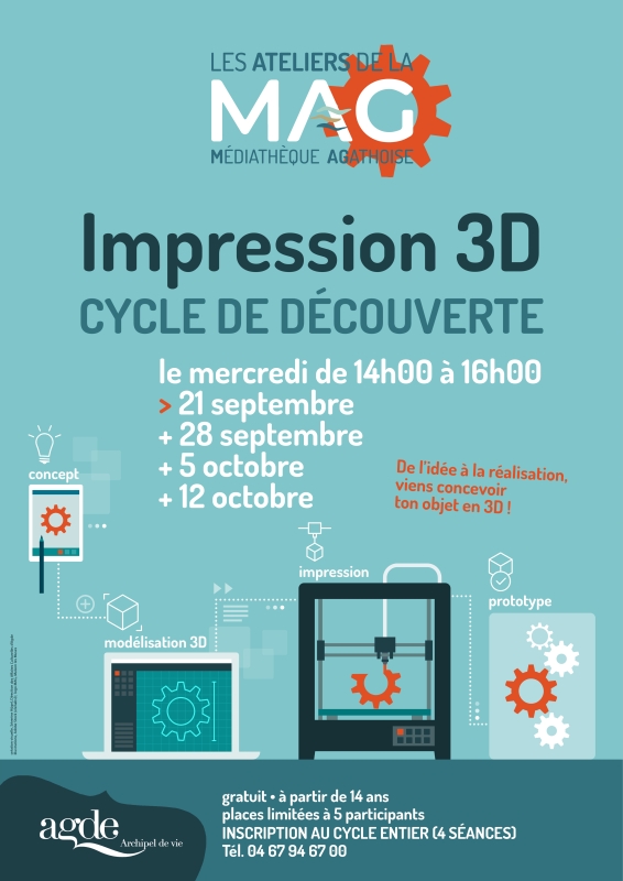 Atelier MAG - découverte impression 3 D