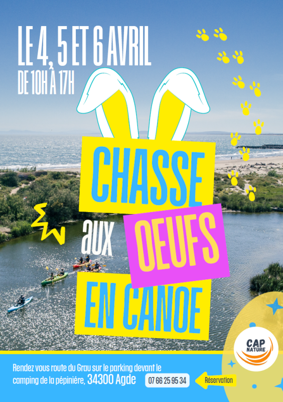 Chasse aux œufs en canoë