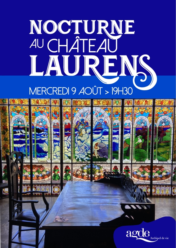 nocturne château Laurens août 2023