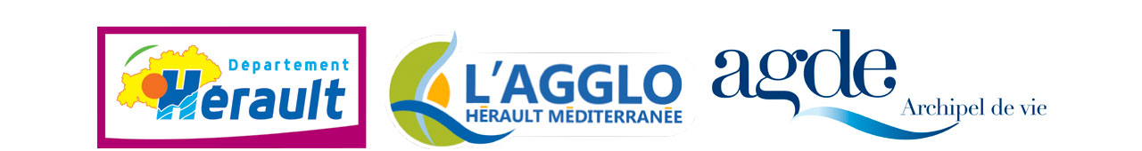 Partenaires Département de l'Hérault , la Communauté d'Agglomération Hérault Méditerranée et la Ville d'Agde
