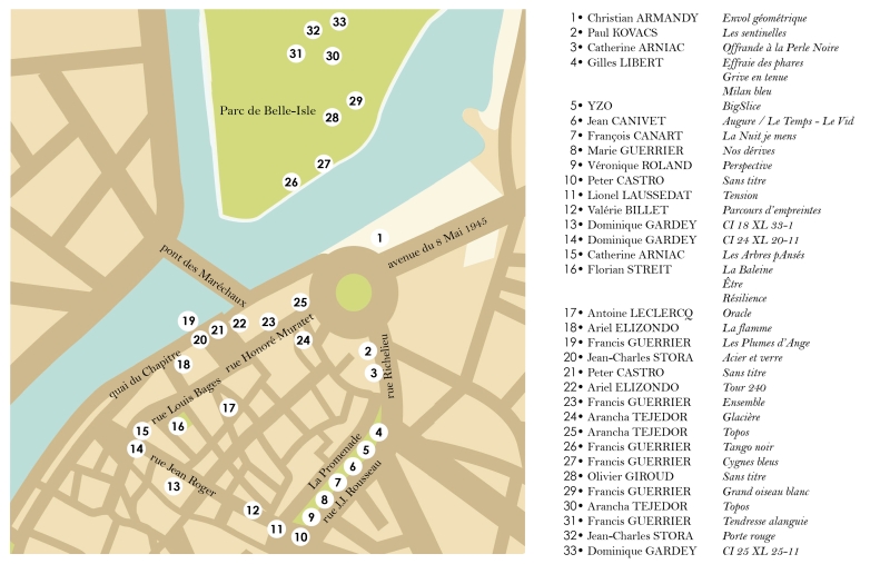 parcours Exposition "Sculptures dans la ville - ArtLabCity"