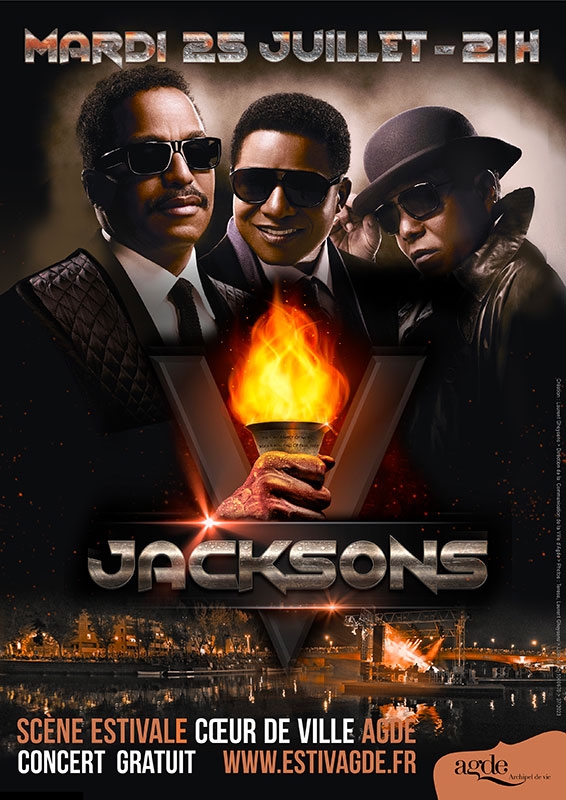 The Jacksons sur la Scène Flottante d'Agde
