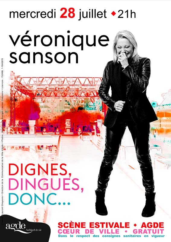 concert de Véronique Sanson sur la scène flottante à Agde le 28 juillet 2021