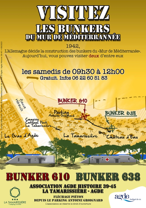 Visitez les Bunkers 610 et 638 du Mur de la Méditerranée à la Tamarissière