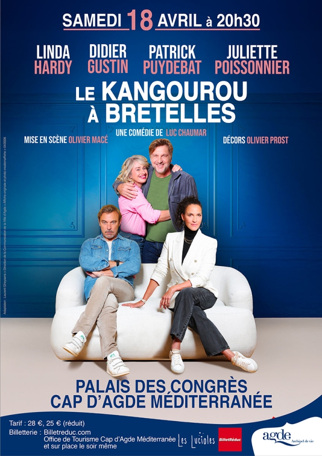 affiche de la pièce de théâtre le Kangourou à Bretelles