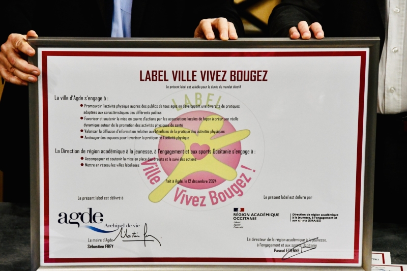 Agde lauréate du prestigieux label Vivez Bougez 