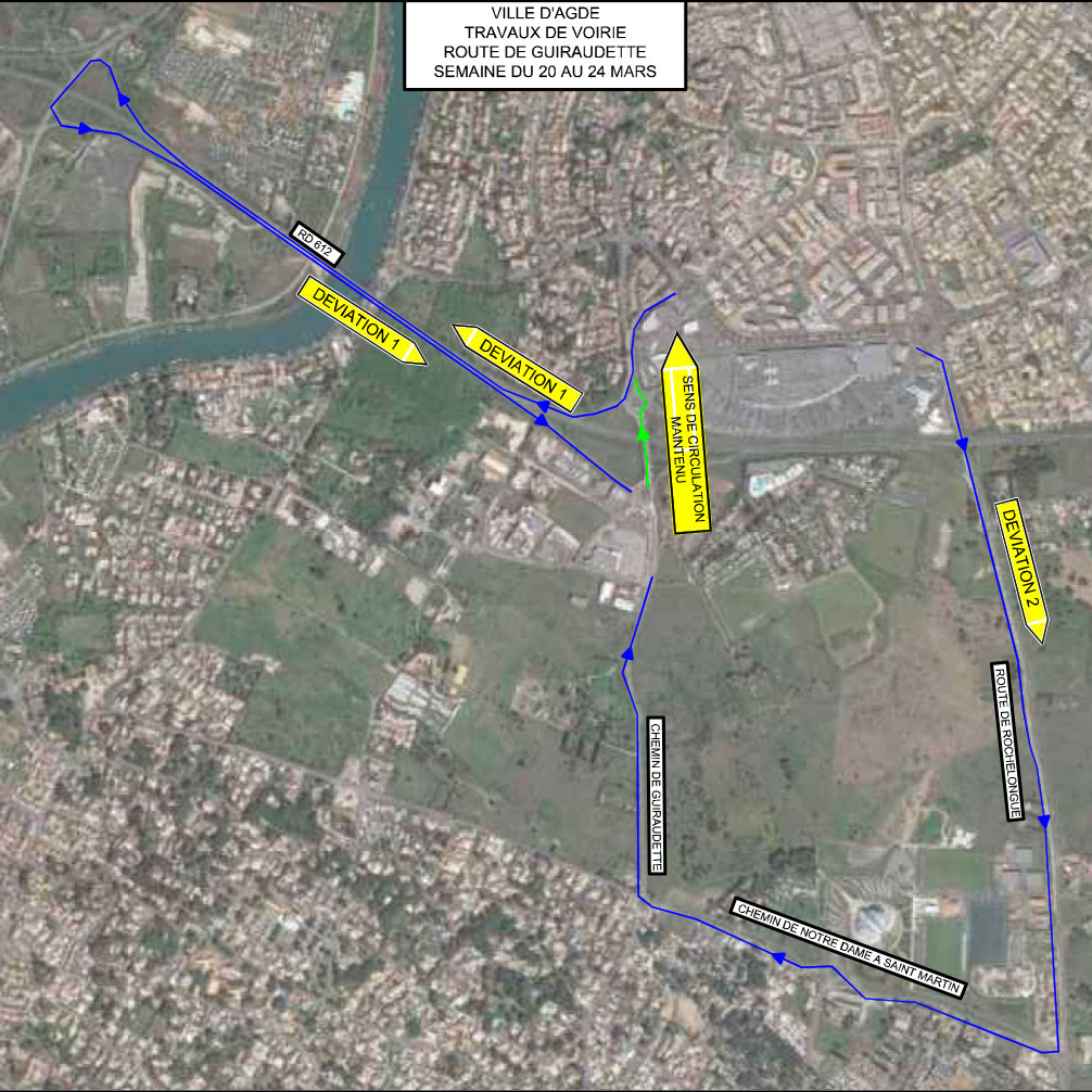 Travaux route de Guiraudette