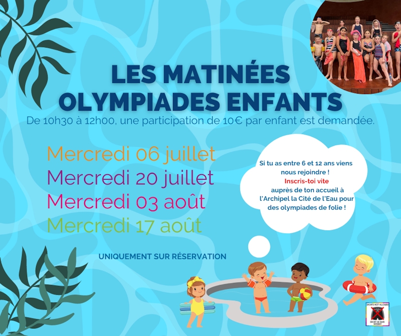 Olympiades Enfants Au Centre Aquatique De L Archipel Agenda Ville D Agde