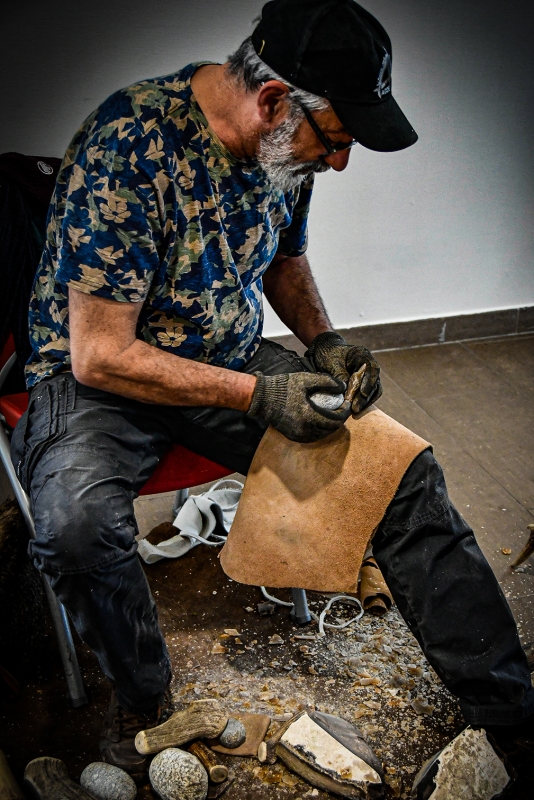 Démonstration de taille de pierre