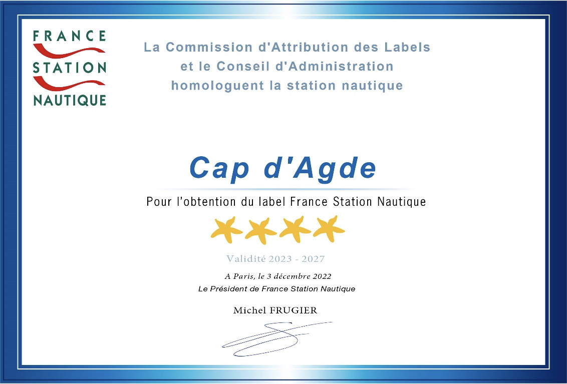 France Station Nautique : 4 étoiles pour la station et second prix de l'innovation 2022 !