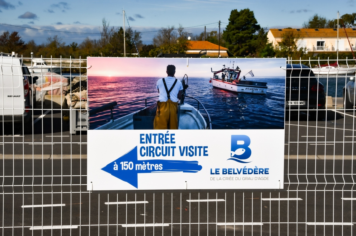 Développement du port du Grau d Agde : panneau du Belvédère de la criée Développement du port du Grau d Agde : panneau du Belvédère de la criée