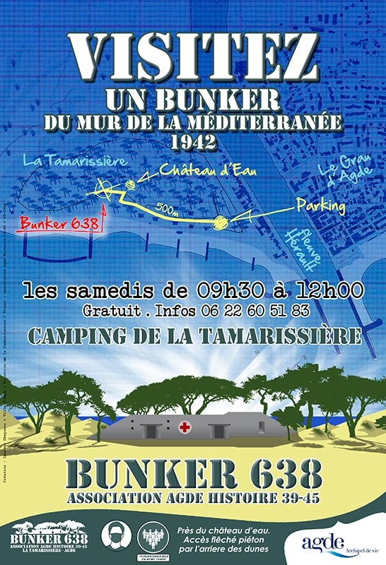 Visite du Bunker 638 à la Tamarissière